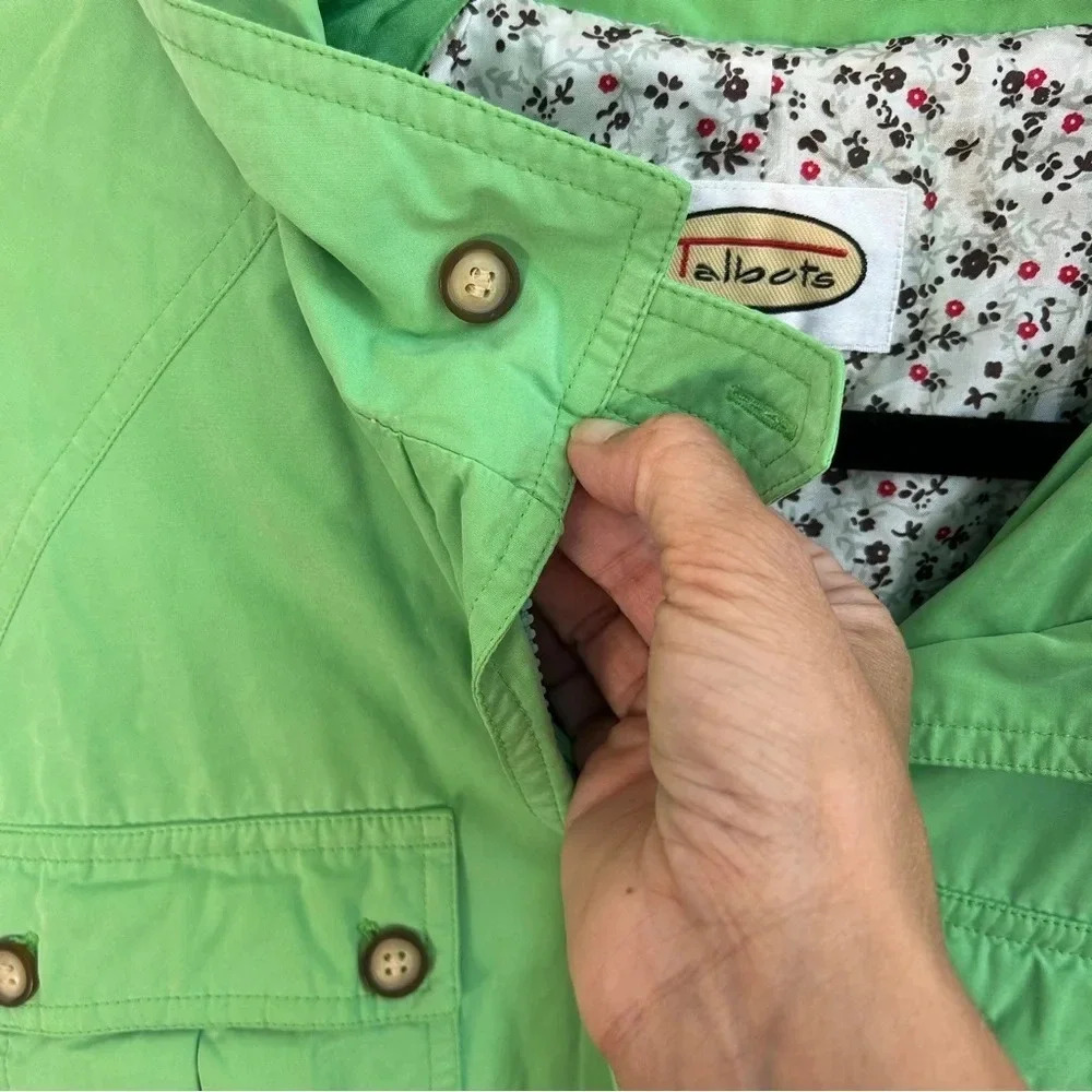 Talbots Green Utility Jacket With Collared Neckli… - image 7